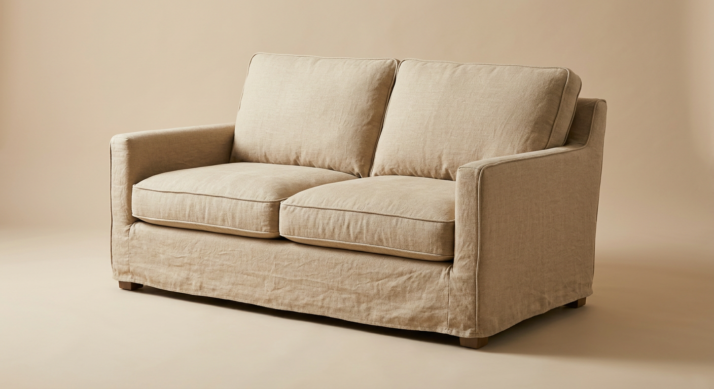 Juniper Slipcovered Linen Loveseat