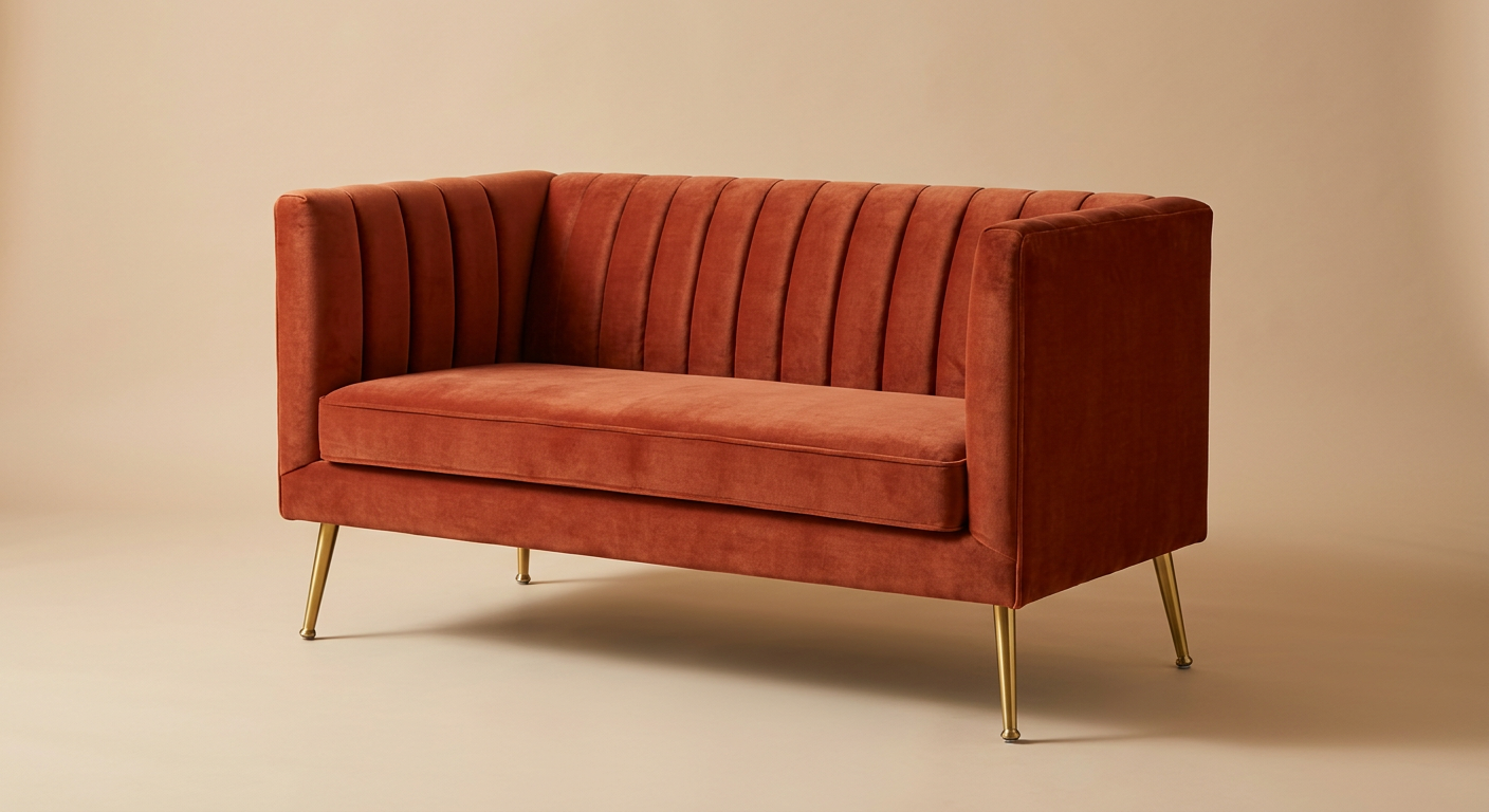 Riviera Channel-Back Armless Settee