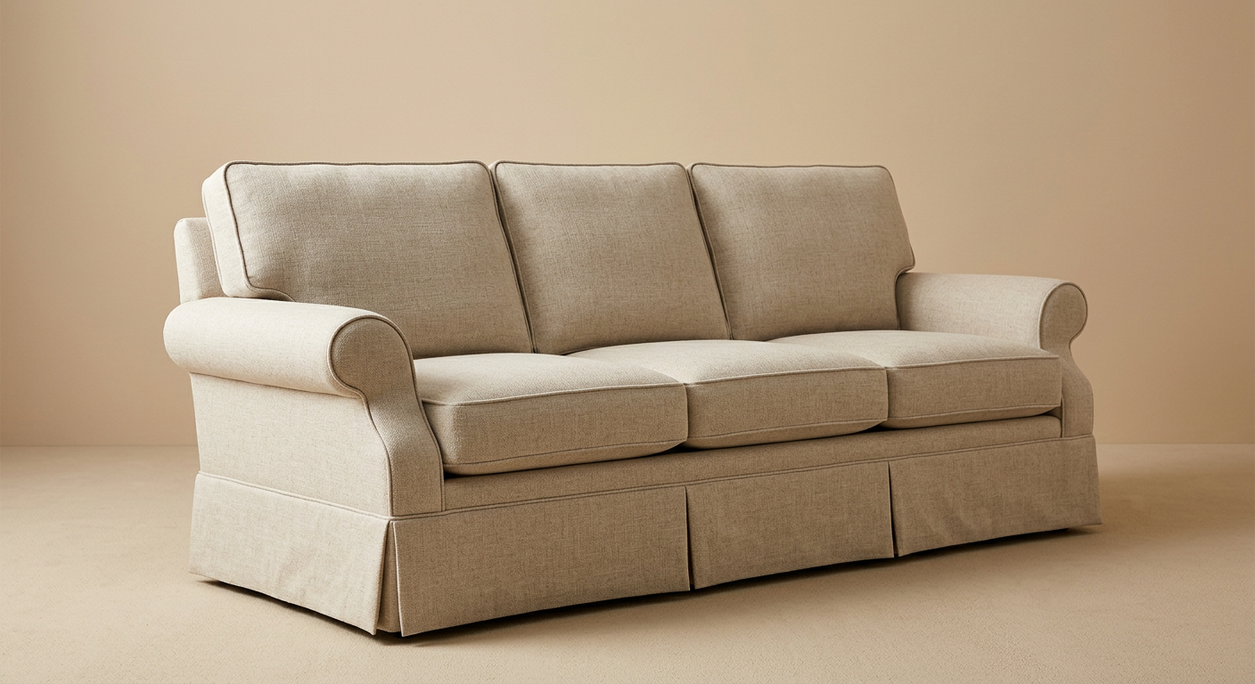 Sienna 86" Rolled Arm Linen Sofa